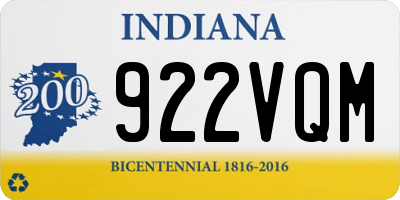 IN license plate 922VQM