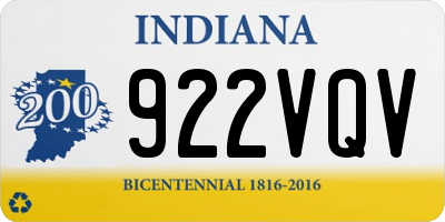 IN license plate 922VQV
