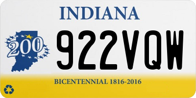 IN license plate 922VQW