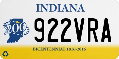 IN license plate 922VRA