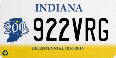 IN license plate 922VRG