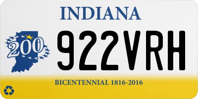 IN license plate 922VRH