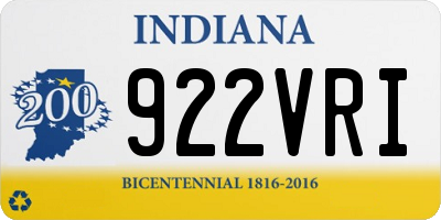 IN license plate 922VRI