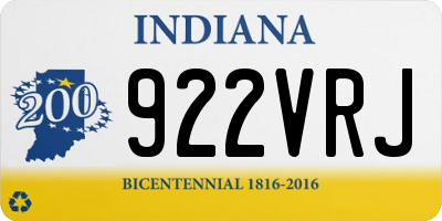 IN license plate 922VRJ