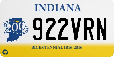 IN license plate 922VRN