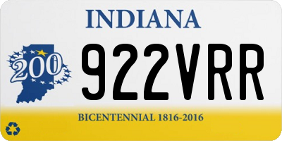 IN license plate 922VRR