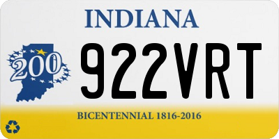 IN license plate 922VRT