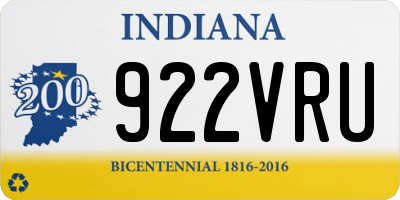 IN license plate 922VRU