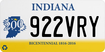 IN license plate 922VRY