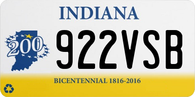 IN license plate 922VSB