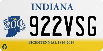 IN license plate 922VSG