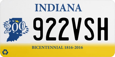 IN license plate 922VSH
