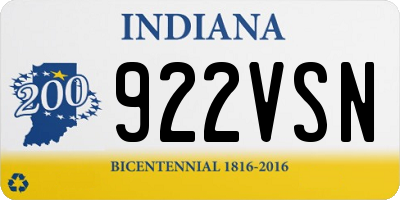 IN license plate 922VSN