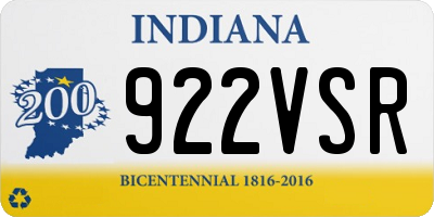 IN license plate 922VSR