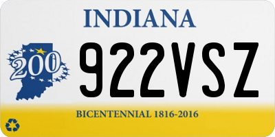 IN license plate 922VSZ