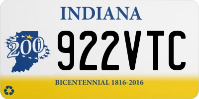 IN license plate 922VTC