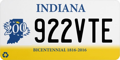 IN license plate 922VTE