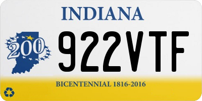 IN license plate 922VTF