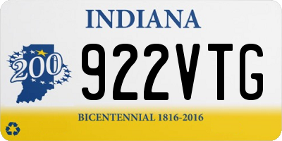 IN license plate 922VTG