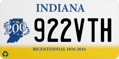 IN license plate 922VTH