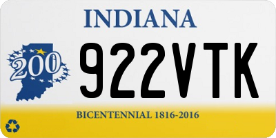 IN license plate 922VTK