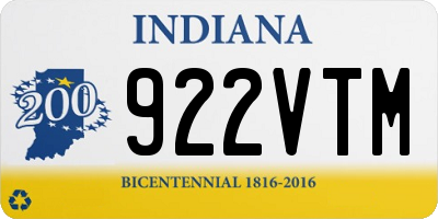 IN license plate 922VTM