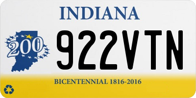 IN license plate 922VTN