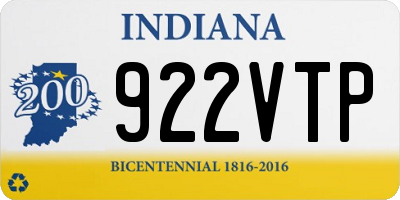 IN license plate 922VTP