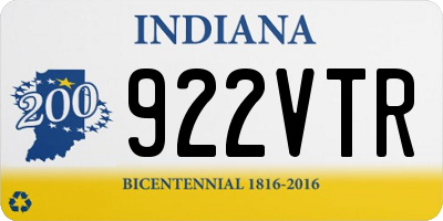 IN license plate 922VTR