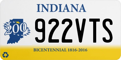 IN license plate 922VTS