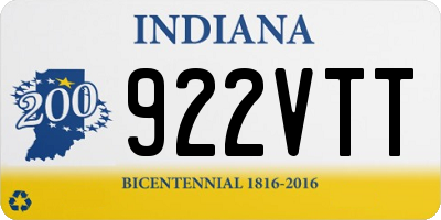 IN license plate 922VTT