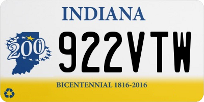 IN license plate 922VTW