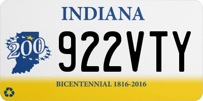 IN license plate 922VTY