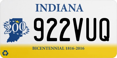 IN license plate 922VUQ