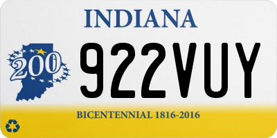 IN license plate 922VUY
