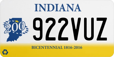 IN license plate 922VUZ