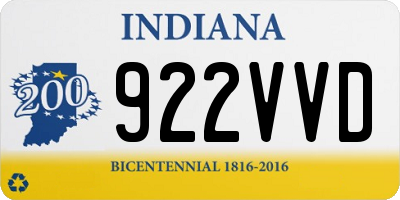 IN license plate 922VVD