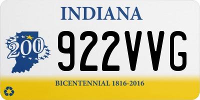 IN license plate 922VVG