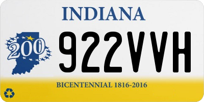 IN license plate 922VVH