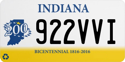 IN license plate 922VVI