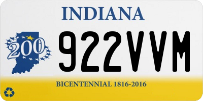 IN license plate 922VVM