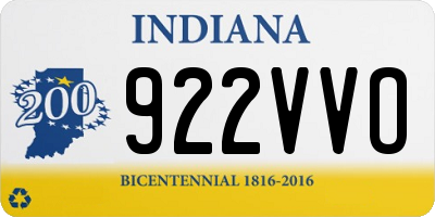 IN license plate 922VVO