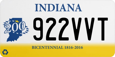IN license plate 922VVT