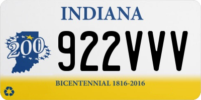 IN license plate 922VVV