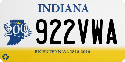 IN license plate 922VWA
