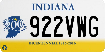 IN license plate 922VWG