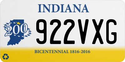 IN license plate 922VXG