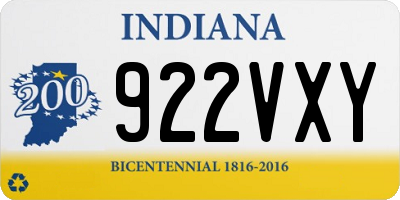 IN license plate 922VXY