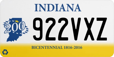 IN license plate 922VXZ