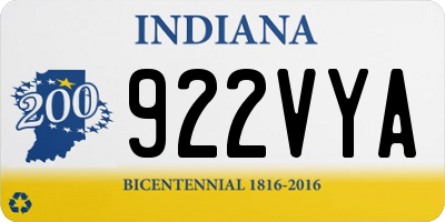 IN license plate 922VYA